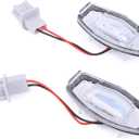 2Pcs LED License Plate Light Lamp Assembly for Honda Acura RL TL TSX MDX ILX RDX, for Odyssey Accord Sedan Pilot Civic Sedan Hatchback, 6000K White License Plate 34100S0A013 34104S0A013 34100S84A01