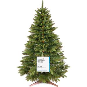 Artificial Christmas Tree 8ft - Premium Realistic Artificial Christmas Tree Looks Real Wooden Stand and Storage Bag - Xmas Tree - Artificial Christmas Trees by Pure Living