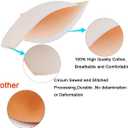 SERMICLE Bra Pad Inserts 4 Pairs, Bra Pads Sewn Padded for Sports Bra A/B or C/D,D/E Cup Beige or Black, White Optional (Beige)