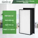 2 Pack A2 Replacement Filter Compatible with 3M Filtrete Room Air Purifier Models FAP-C02-A2, FAP-C03-A2, FAP-T03-A2, Part # 1150101