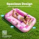 SLOOSH Inflatable Tanning Pool Lounger Float, 70" x 46" Pool Floats Adult with Pillow, 4 in 1 Suntan Tub Raft Floatie,Sunbathing Bed Lounge for Water Blow Up Kids Ball Pit Party Gifts, L-Hot Pink