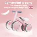 Baby Balance Bike for 1 Year Old Boys Girls, Toddler First Bike with 4 Colorful Lighting Wheels | 10-36 Month Toddler Balance Bike | First Birthday Gifts (Baby Pink)