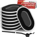 Furniture Sliders, Furniture Sliders for Carpets, Oval Moving Pads with 8 PCS 5.8 * 4.3" Carpet Sliders+1 Lifter, Furniture Moving Sliders for Easy Move Bed Tables Cabinet, Protect Carpets