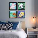 CHWGLFGG 6 Pack 5D Diamond Painting Kits for Kids Beginners, Full Drill Cute Animals Diamond Art Kits, DIY Big Gem Art for Children Ages 6-7-8-9-12, Home Wall Decor 6x6 Inch