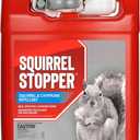 Squirrel Stopper Repellent Spray - Chipmunk & Squirrel Deterrent for Bird Feeders, Garden & Homes - Weather-Resistant Formula - Scent, Taste & Touch Barrier - Safe Around Kids & Pets - 1 Gallon