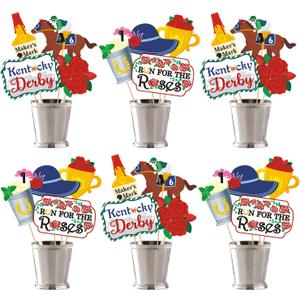 Derby Day Party Supplies Centerpieces Sticks Talk Derby to Me Table Toppers for Horses Race Birthday Party Horse Themed Party Decorations