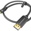 Warrky USB C to DisplayPort Cable for Office and Gaming (8K 60Hz, 4K 240/144Hz) Aluminum Type-C to Display Port (DP) Cord [Thunderbolt 3/4 Compatible] for iPhone 15 Series, iPad, Galaxy -3.3ft (Grey)