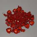 30 Pcs Red Heart Ornament Chandelier Decoration Acrylic Hanging Crystal Decoration Heart Crystal Suncatcher for Hallway Wedding Window Tree