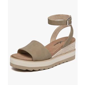 Athlefit Women's Platform Sandals Buckle Ankle Strap Open Toe Espadrille Wedge Sandals (8)