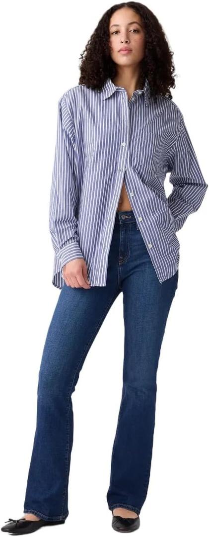 GAP Womens Baby Boot Cut Denim Jeans Medium Wash 32