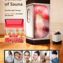 Portable Infrared Sauna Box for Home with 3L 1200W Steamer, Big Folding Chair, 99 Mins Timer, 9 Levels, Steam Sauna Tent with 660nm + 850nm Red Light Therapy, for Home Spa Detoxification