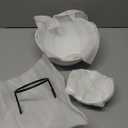 YHOSSEUN Chip and Dip Serving Set, Tiered Serving Bowl Set 2 Tier Serving Stand Ceramic Appetizer Serving Food Display Stand for Parties, Serving Dishes for Entertaining Food Service (Black)