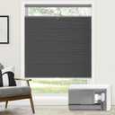 LazBlinds No Drill Cordless Cellular Shades, 50" W x 64" H, Black