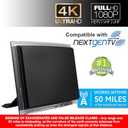 GE TV Antenna for Smart TV Indoor, HD Antenna, Supports 4K 1080p Signal Reception with Signal Amplifier, Free Local Channels, 48732