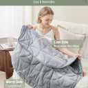 Weighted Lap Blanket 7 lbs for Adults, Luxury Soft Small Weighted Blanket, Compact Portable Weighted Lap Pad for Relaxation, Sleeping, Travel, All-Season Use, Light Grey, 40" x 52"