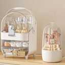 Makeup Organizer, Skincare Holder Bathroom Counter Organizer, Storage Box Cosmetic Display Cases, Teen Girl Gifts Trendy Stuff Make up Organizers for Vanity, Dresser, Countertop (Silver)