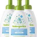 Babyganics Baby Shampoo + Body Wash Pump Bottle, Fragrance Free, 16oz, 3 Pack