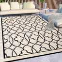 Pendolr 5x8 Outdoor Rug Waterproof Carpet Patio Rug Outdoor Plastic Straw Rug Camping Rug Reversible Outside Outdoor Area Rug for Balcony Deck Backyard RV Picnic Beach Black&Beige 01#