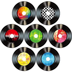 Boao 35 Pieces 7 Inch 1950's Records Decorations Rock and Roll Music Party Decorations 70's Wall Vinyl Records for Disco Birthday Music Theme Party
