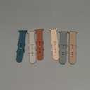 6 Pack Sport Bands Compatible with Apple Watch Band 38mm 40mm 41mm 42mm 44mm 45mm 49mm 46mm,Silicone Waterproof Strap for iWatch Apple Watch Series 11 10 9 Ultra 8 7 6 5 4 3 2 1 SE Women Men (Pine Green/Old Rose/Light Beige/Ivory/ Milk Tea/Grey)