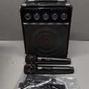 Karaoke Machine with 2 Microphones: HWWR Portable Karaoke Machine for Adults Kids, Eco-Friendly Reusable for Home Party Bluetooth Speaker with Bass/Treble Adjustment, Support REC/USB/AUX