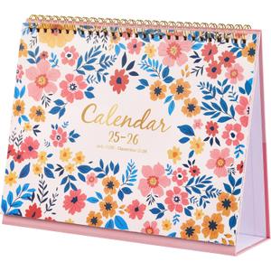 2025-2026 Desk Calendar - Jul 2025  Dec 2026, Standing Flip Calendar 2025-2026, 18 Months Desktop Calendar, 10" x 8.3", Thick Paper, Strong Binding, Stand Up Calendar, with Memo Pages  Blank Blocks