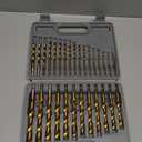 ROGAPER 30 PCS Titanium Impact Drill Bit Set, Hex Shank Drill Bit Set for Wood, Steel, Metal, and Plastic with Quick Change Design, HSS Titanium Twist Drill Bit with Storage Case, 5/64" to 1/2