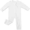 TotAha Baby Romper Jumpsuit Boys Girls, Long Sleeve Footless Pajamas for Newborns, Soft & Stretchy Infants Coveralls, 2 Pack, 2