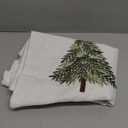 Festive Embroidered Christmas Pillow Covers 12x20 Set of 2, Farmhouse Rustic Decor for Sofa Living Room Xmas Holiday (Green Tree, 12"x20"(Pack of 2))