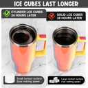 Ice Mold for Stanley Cup Suitable for 40 Ounces Silicone Ice Cube Tray Hollow Cylindrical Ice Mold Suitable for Easy Release Mold for Stanley Cups Cocktails Whiskey Beverages Coffee