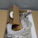 38" Gold Chandeliers for Dining Room, 8-Light Modern Farmhouse Chandelier Light Fixture, Brushed Brass Industrial Candle Lighting Hanging Ceiling for Living Room Bar Kitchen Island Lights