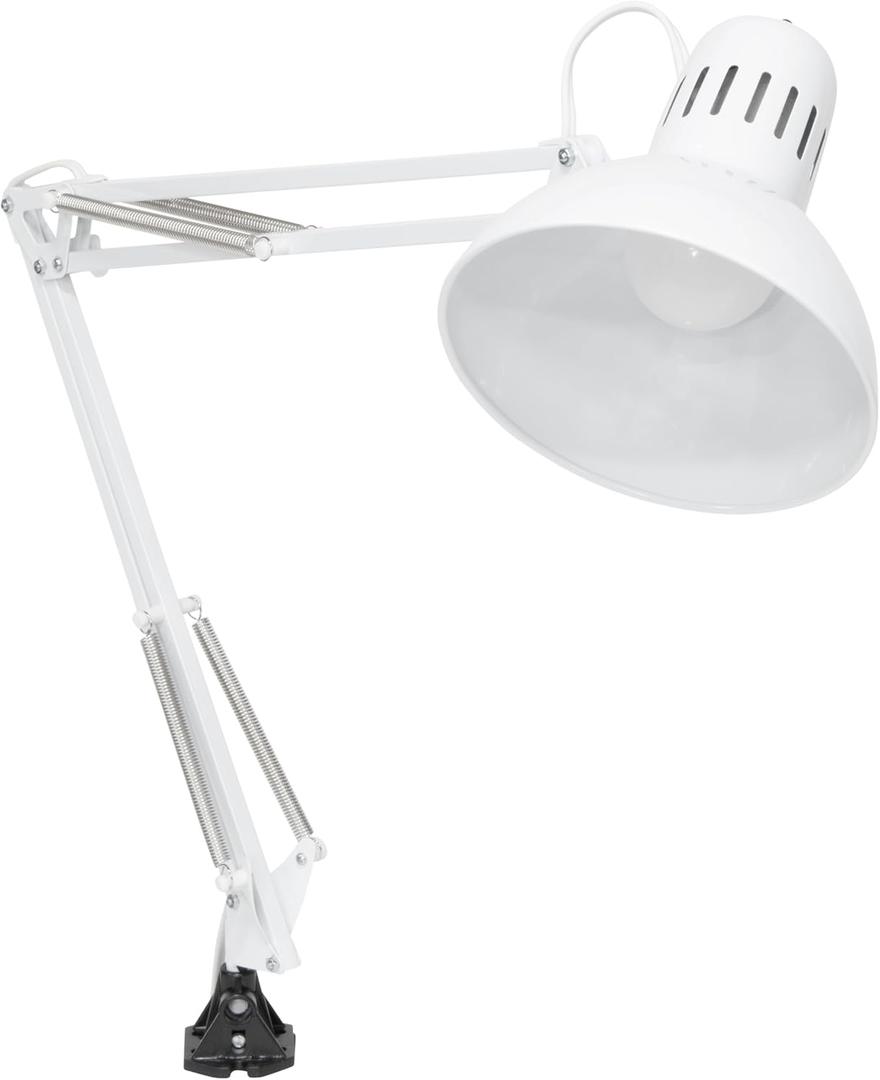 Studio Designs Swing Arm Lamp, 13-watt, White, 6.5" W x 7" D x 36" H