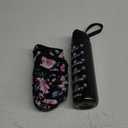Fimibuke 32 oz Water Bottle with Sleeve - BPA Free Leakproof Sport Large 1L Plastic Motivational Water Bottle with Straw Strap & Insulated Neoprene Holder Carrier Bag Great Xmas Gift for Women Men (A3.Wild Rose)