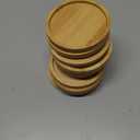 10 Pcs Round Bamboo Coasters 3.7 Inch, Blank Mats for Crafts DIY Mosaic Tile Base, Small Indoor Plant Coasters, Reusable Eco-Friendly Design