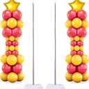 Balloon Column Stand Set of 2, 6.6ft Balloon Arch Stand Adjustable Balloon Column kit with Base Telescopic for Baby Shower Wedding Birthday Graduation Party Decorations (2)