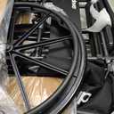 Drive Medical Silver Sport 1 Folding Transport Wheelchair - Lightweight Mobility Support - Full Armrests - Removable Swing-Away Footrests - Durable Steel Construction - Compact Folding Frame - Black