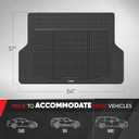 Motor Trend Premium FlexTough All-Protection Cargo Mat Liner w/Traction Grips & Fresh Design, Heavy Duty Trimmable Trunk Liner for Car Truck SUV, Black (OF-985-BK)