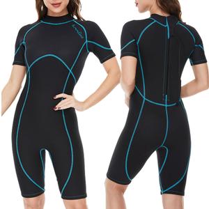 OMGear Wetsuit Women Men 2mm 3mm Neoprene Dive Wet Suit for Cold Water Short/Full Body Thermal Swimsuit for Adults Snorkel Suit for Snorkeling Scuba Diving Swimming Surfing Spearfishing (X-Small)