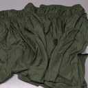 Dark Olive Wrap Around Bed Skirt for Full/Queen Beds 18" Drop,Green Bed Skirt Adjustable Elastic Dust Ruffles Easy Fit Wrinkle & Fade Resistant Luxurious Fabric Machine Washable