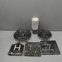 Sparkle and Bash 90th Birthday Party Supplies and Decorations for 24 Guests, Black and Gold Plates, Napkins, Cups, Tablecloths, Banner - Plate Napkin Party Supply