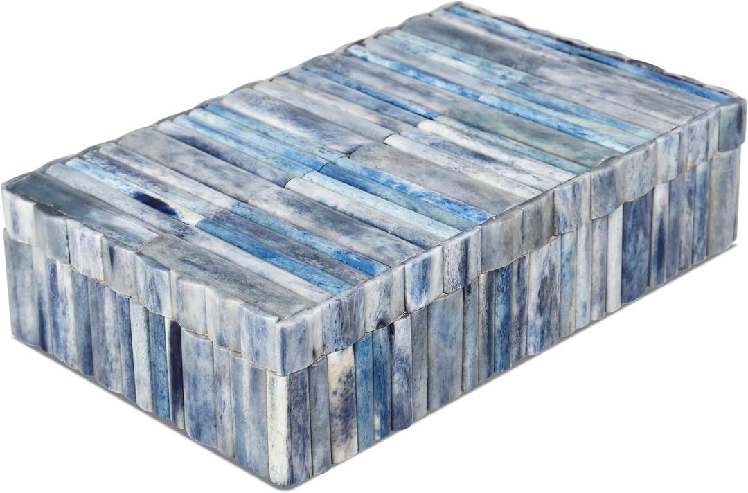 Handicrafts Home Decorative Keepsake Box 8x5  Small Organizer Box with Lid, Boho Decorative Storage, Retro Memory Box, Unique Coffee Table Dcor, Jewelry or Trinket Box, Modern Shelf Decorative Box