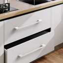 9BUILD 10 Pack Brushed Satin Nickel Cabinet Pulls - 7.5 Inch Cabinet Handles - Dresser & Kitchen Pulls