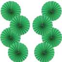 2 x Green Party Decorations,Green Paper Decorations For Party,Tennis Party Decorations Party Paper Fans Bulk 12in,Graduation Decoration Classroom Decor,St Patrick'S Day Decortions 30 Color Diy Set Green