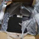 Feonase Dining Chairs Set of 6, Modern Kitchen Chairs with Ergonomic Backrest, MDF Board and Metal Legs, Dinner Chairs for Dining Room, Kitchen and Living Room, Easy Assembly, Black