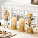 16 Pack Glass Cylinder Vase, 7.67" H2.36" W Clear Vases for Centerpieces, Flower Vases for Bouquet,Hurricane Vase Ideal for Wedding Table Centerpieces, Floating Candles & Bouquet Arrangements