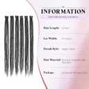 Dreadlock Extensions Clip in,24 Inch 6 Clips(24strands) Soft Black Clips in DreadsHandmade Braid Dreadlocks Hair Extensions for Women/Girls/Men Synthetic Hair Extension(24",1B#)