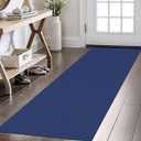 KOZYFLY Washable Runner Rug 2x6 Ft Runners for Hallways Kitchen Runner Rugs with Rubber Backing Braided Cotton Entryway Runner Indoor, Carpet Runners for Hallway Entryway Bedroom, Royal Blue