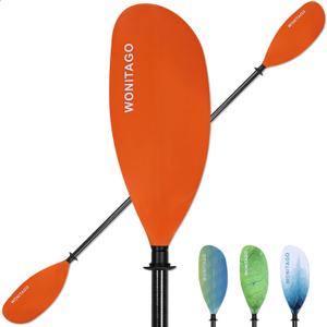 Kayak Paddle Carbon Fiber Shaft and Reinforced Nylon Blade, Adjustable Kayaking Oars, 3 Piece, 230-250 cm/90-98 Inches