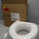 HealthSmart Enhanced Comfort 5" Raised (Round) Toilet Seat Risers for Seniors 5 Slip Resistant Pads FSA/HSA Eligible Padded Toilet Seat Elevation 15.7 x 15.2 x 6.1