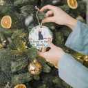 2 x Cat Memorial Christmas Ornaments 2025 - Forever in Our Hearts, Pet Memorial Ornaments in Loving Memory Gift, Sympathy Remembrance Gifts for Loss of Cats Kittens, (2.9 Inch)